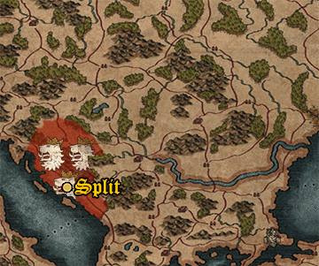 Starting position of Kingdom of Croatia