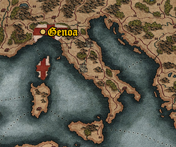 Starting position of Republic of Genoa
