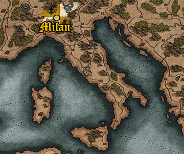 Starting position of Commune of Milan